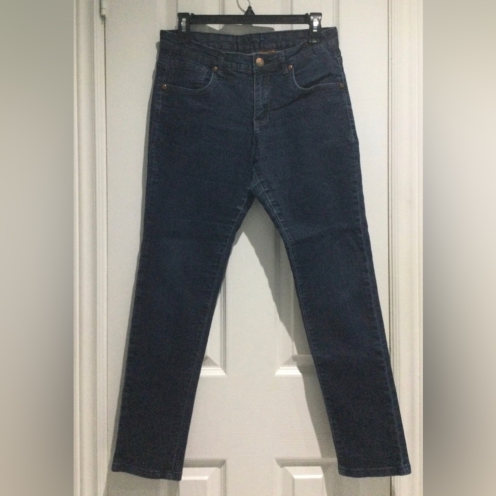 Crest Women's Dark Blue Cotton Jeans